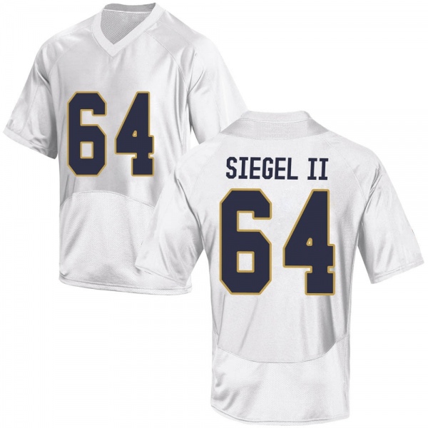 Max Siegel II Notre Dame Fighting Irish NCAA Men's #64 White Game College Stitched Football Jersey YOW6255IV
